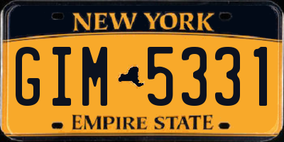 NY license plate GIM5331
