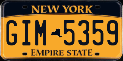NY license plate GIM5359