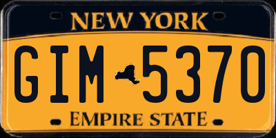 NY license plate GIM5370
