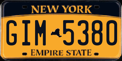 NY license plate GIM5380