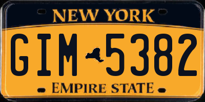 NY license plate GIM5382