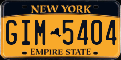 NY license plate GIM5404
