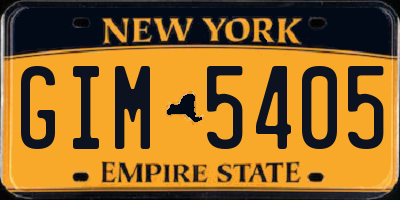 NY license plate GIM5405
