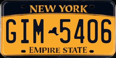 NY license plate GIM5406