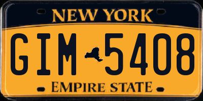 NY license plate GIM5408