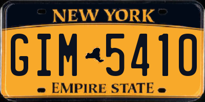 NY license plate GIM5410