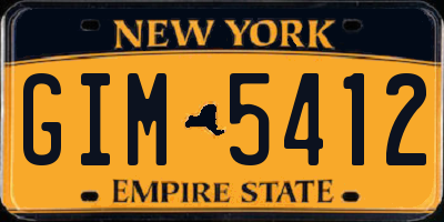 NY license plate GIM5412