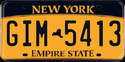 NY license plate GIM5413
