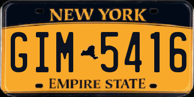 NY license plate GIM5416