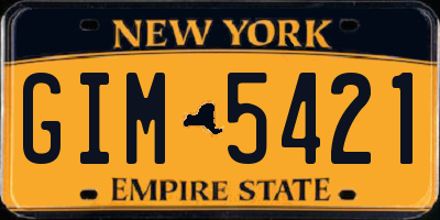 NY license plate GIM5421