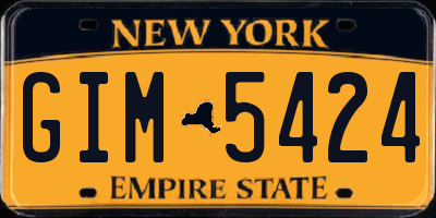 NY license plate GIM5424