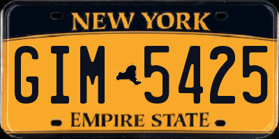 NY license plate GIM5425