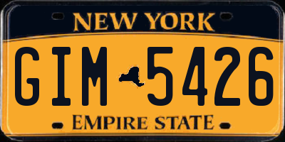 NY license plate GIM5426