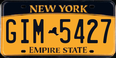 NY license plate GIM5427