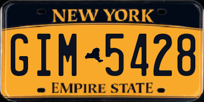 NY license plate GIM5428