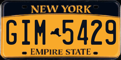 NY license plate GIM5429