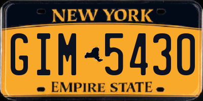 NY license plate GIM5430