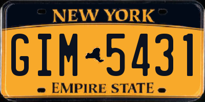 NY license plate GIM5431
