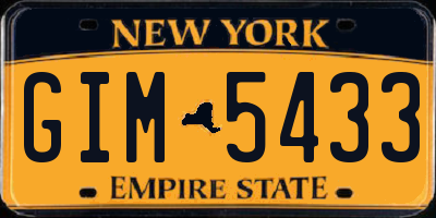 NY license plate GIM5433