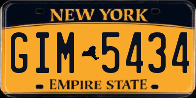 NY license plate GIM5434
