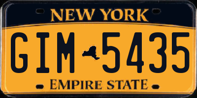 NY license plate GIM5435