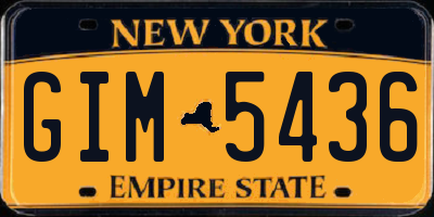 NY license plate GIM5436