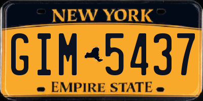 NY license plate GIM5437