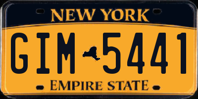 NY license plate GIM5441