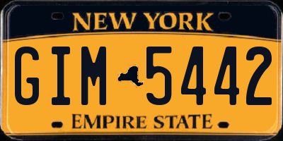 NY license plate GIM5442