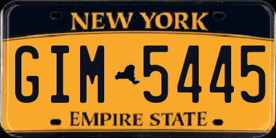 NY license plate GIM5445
