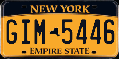 NY license plate GIM5446