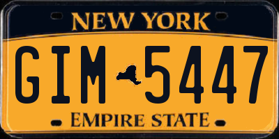 NY license plate GIM5447