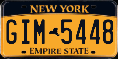 NY license plate GIM5448