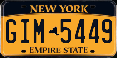NY license plate GIM5449