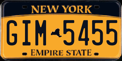 NY license plate GIM5455