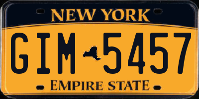 NY license plate GIM5457