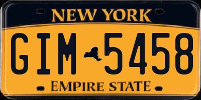 NY license plate GIM5458