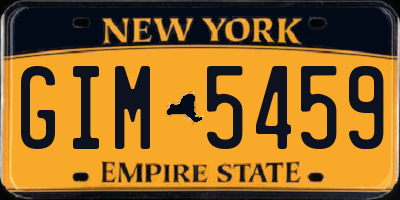 NY license plate GIM5459