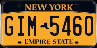 NY license plate GIM5460