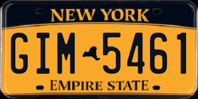 NY license plate GIM5461