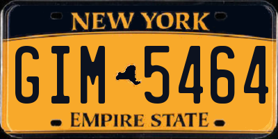 NY license plate GIM5464