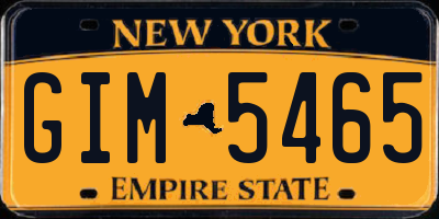 NY license plate GIM5465