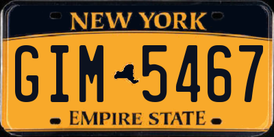 NY license plate GIM5467
