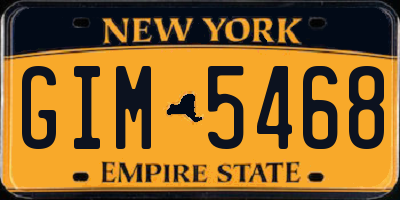 NY license plate GIM5468