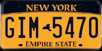 NY license plate GIM5470