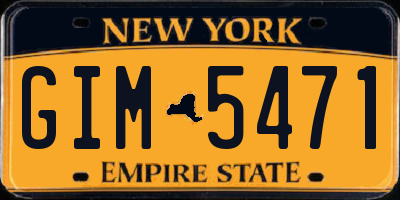 NY license plate GIM5471
