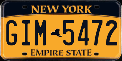 NY license plate GIM5472