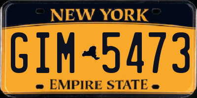 NY license plate GIM5473