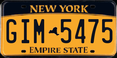 NY license plate GIM5475