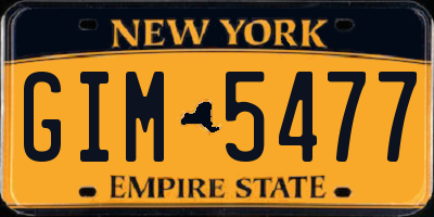 NY license plate GIM5477